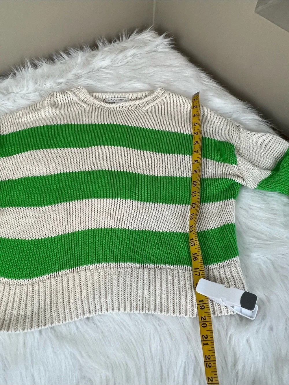 Banana Republic Striped Cotton Roll Neck Knit Sweater XS
